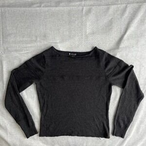Smartwool Merino Wool Blend Long Sleeve Pullover Sweater Charcoal Gray SZ Medium